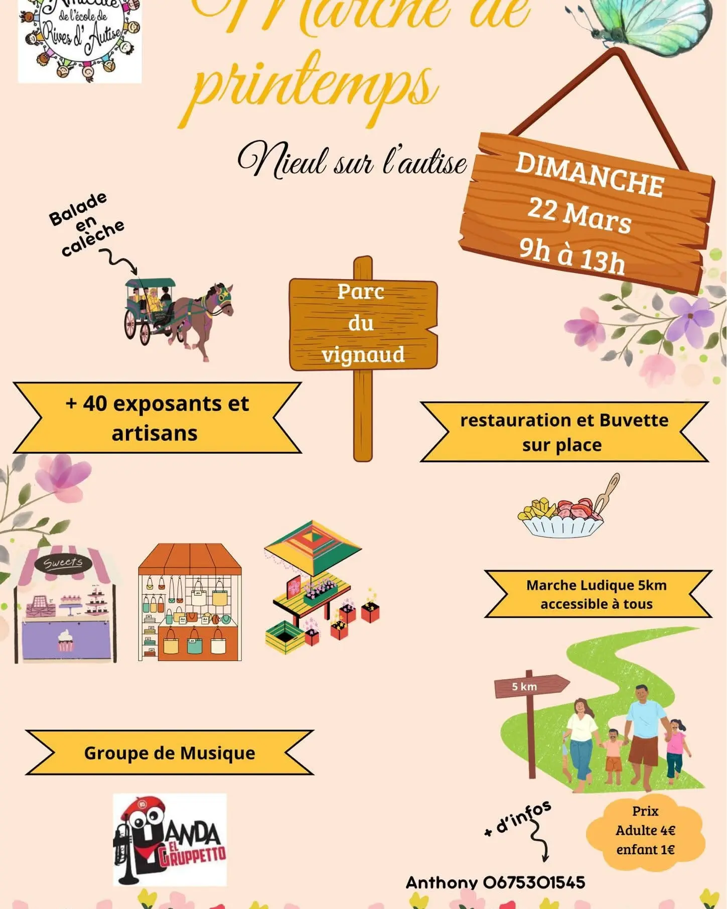 Marché de printemps à Nieul
