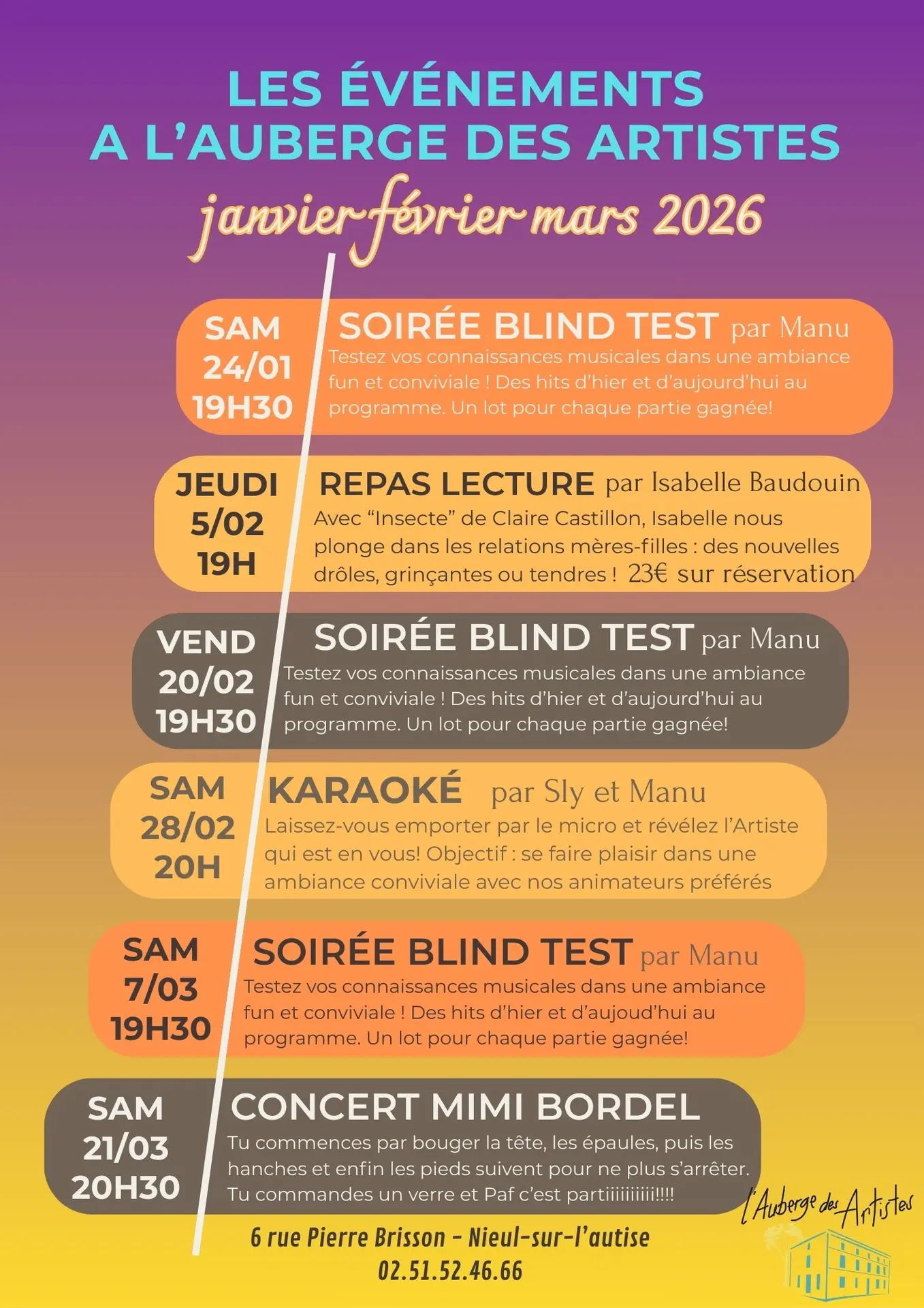 Flyer Programme Evénements Moderne Vert et Beige  - 1