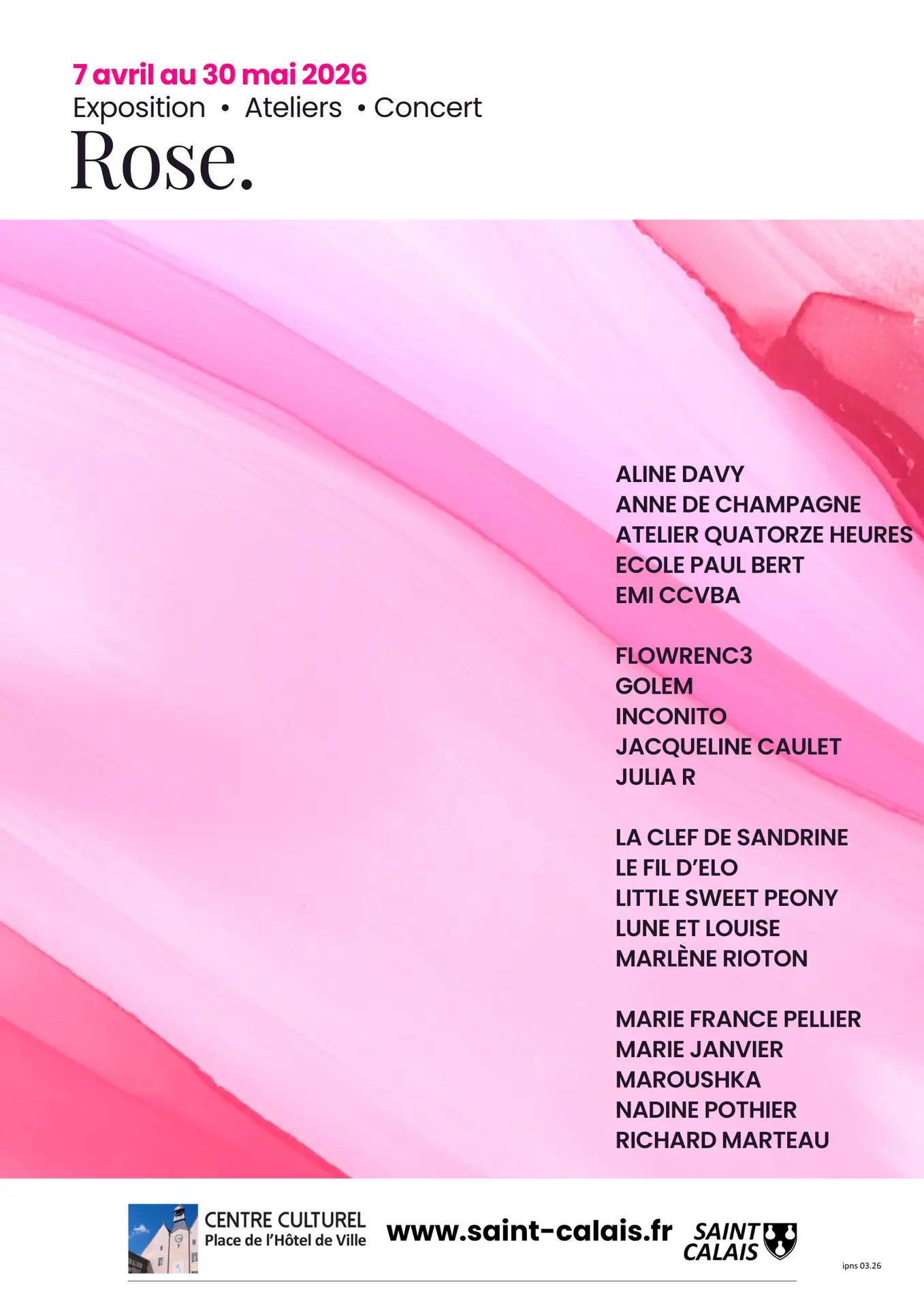 Affiche  Exposition Rose. - Saint-Calais 2026