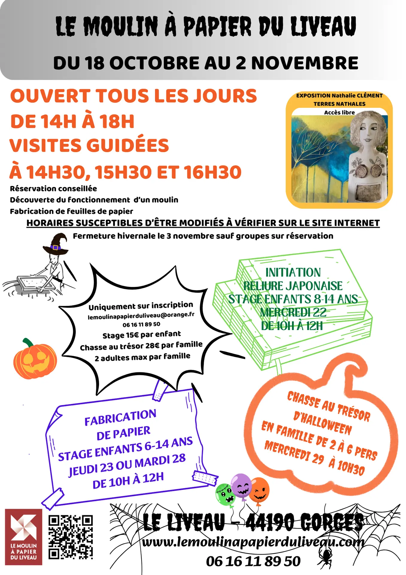 Activités au Moulin à papier du Liveau à la Toussaint 2025