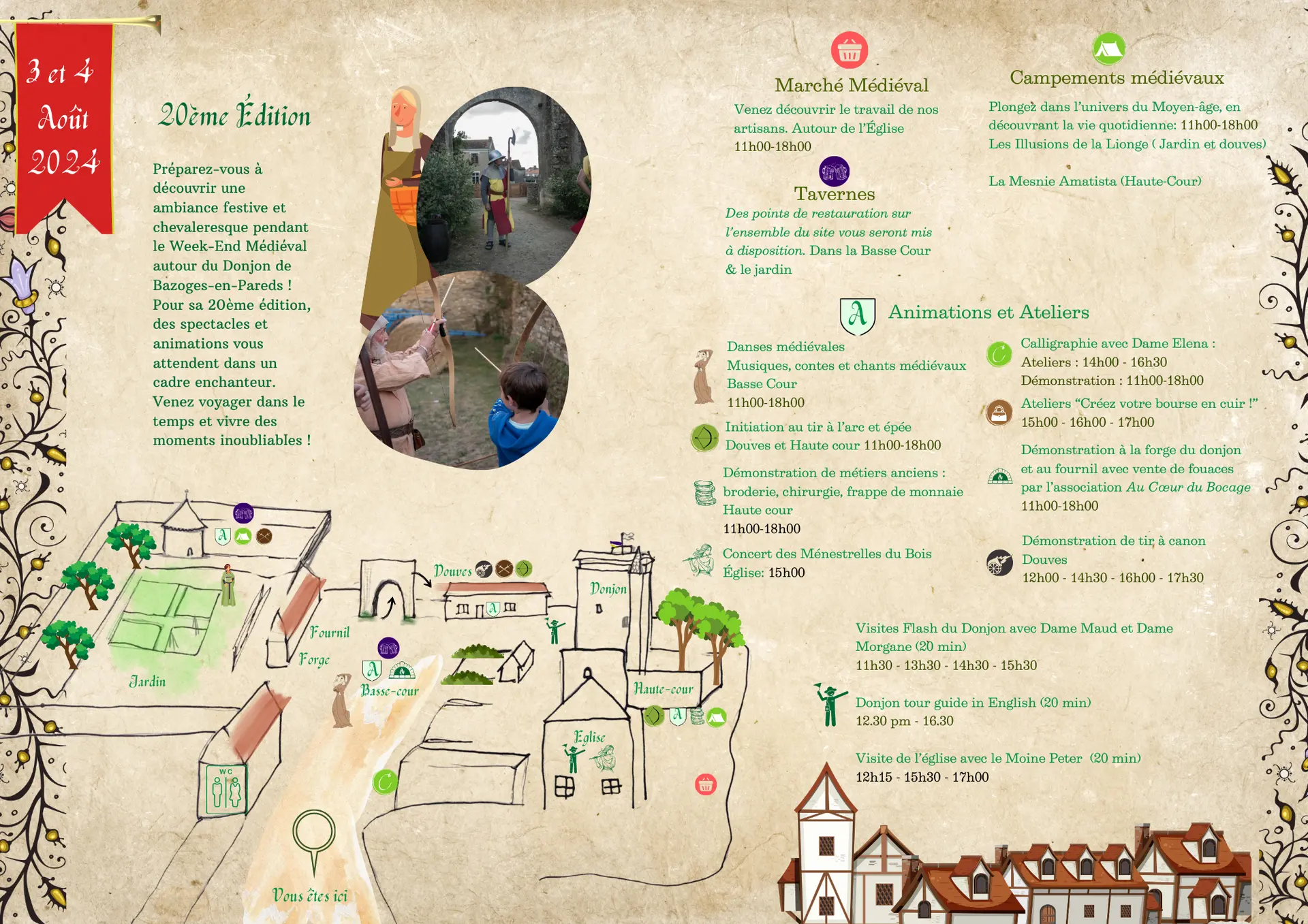 Flyer médiéval Bazoges - Verso