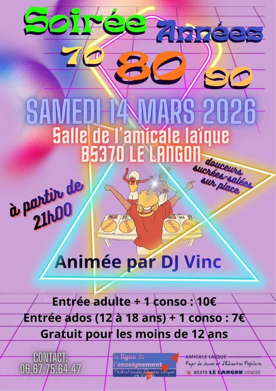 Soirée années 70 80 90