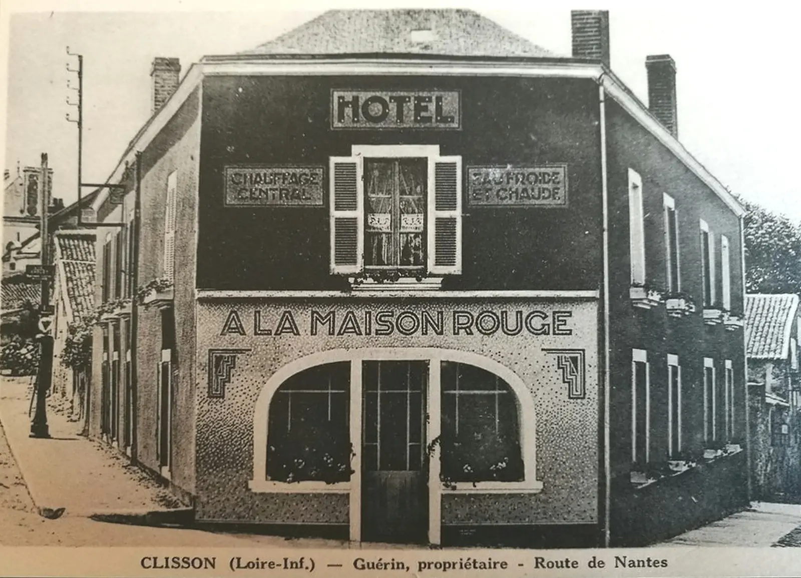 Clisson ville hôteliere. Hôtel aujourd'hui disparu Route de nantes.