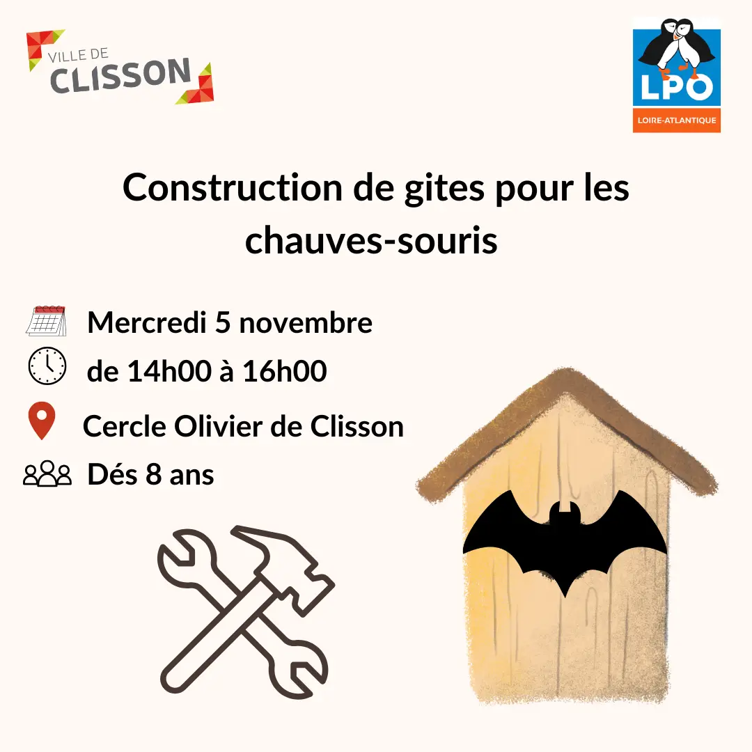Atelier construction de gîtes pour chauves-souris