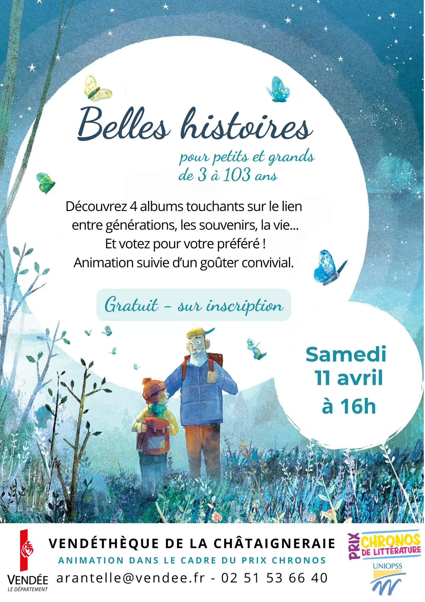 Belles histoires - heure du conte à la Vendéthèque de La Châtaigneraie