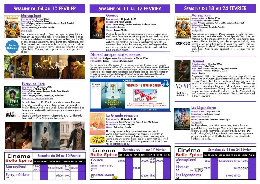 programme cinéma verso