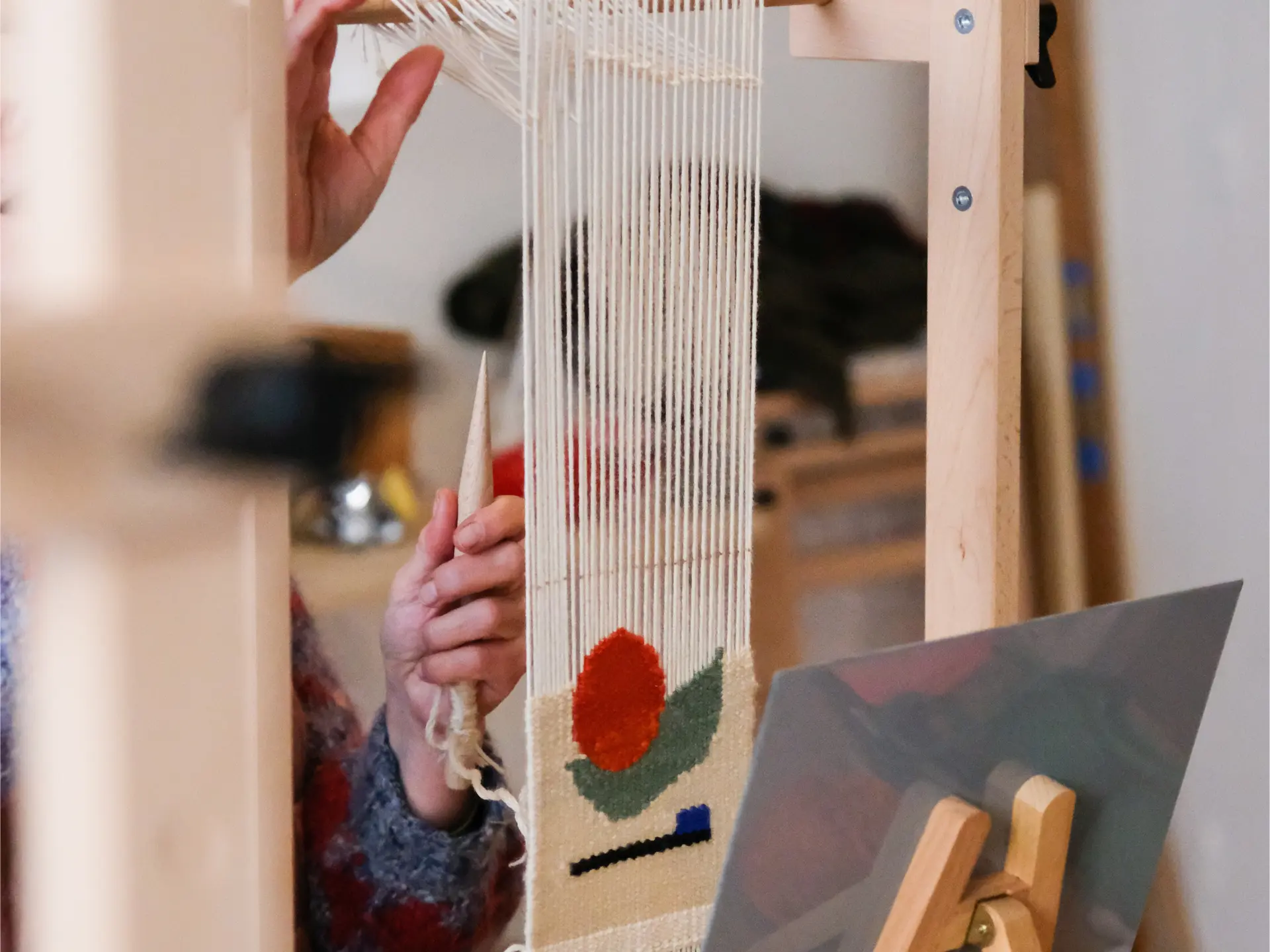 Stage de tissage de tapisserie