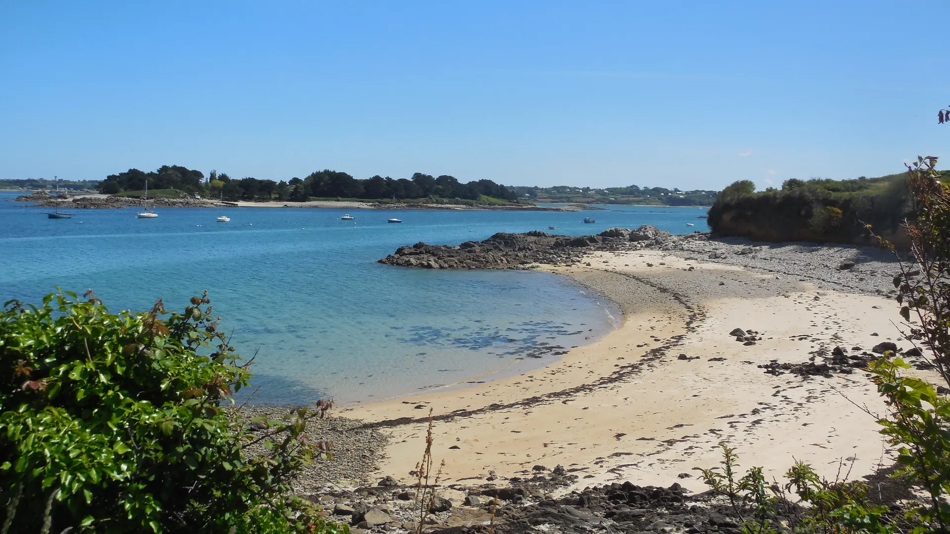 vue su l'île Loaven - Plougrescant