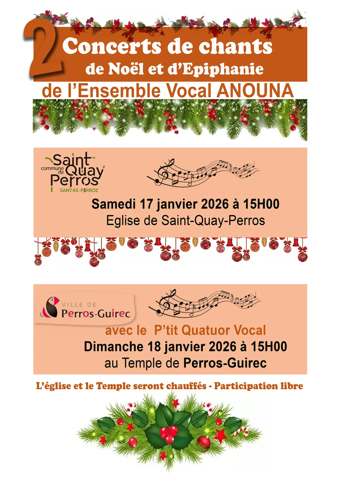 Affiche concerts des 17 & 18.01.26