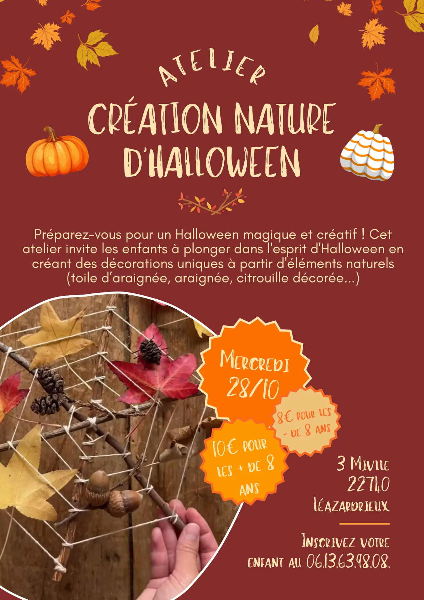 Atelier créations nature d'halloween