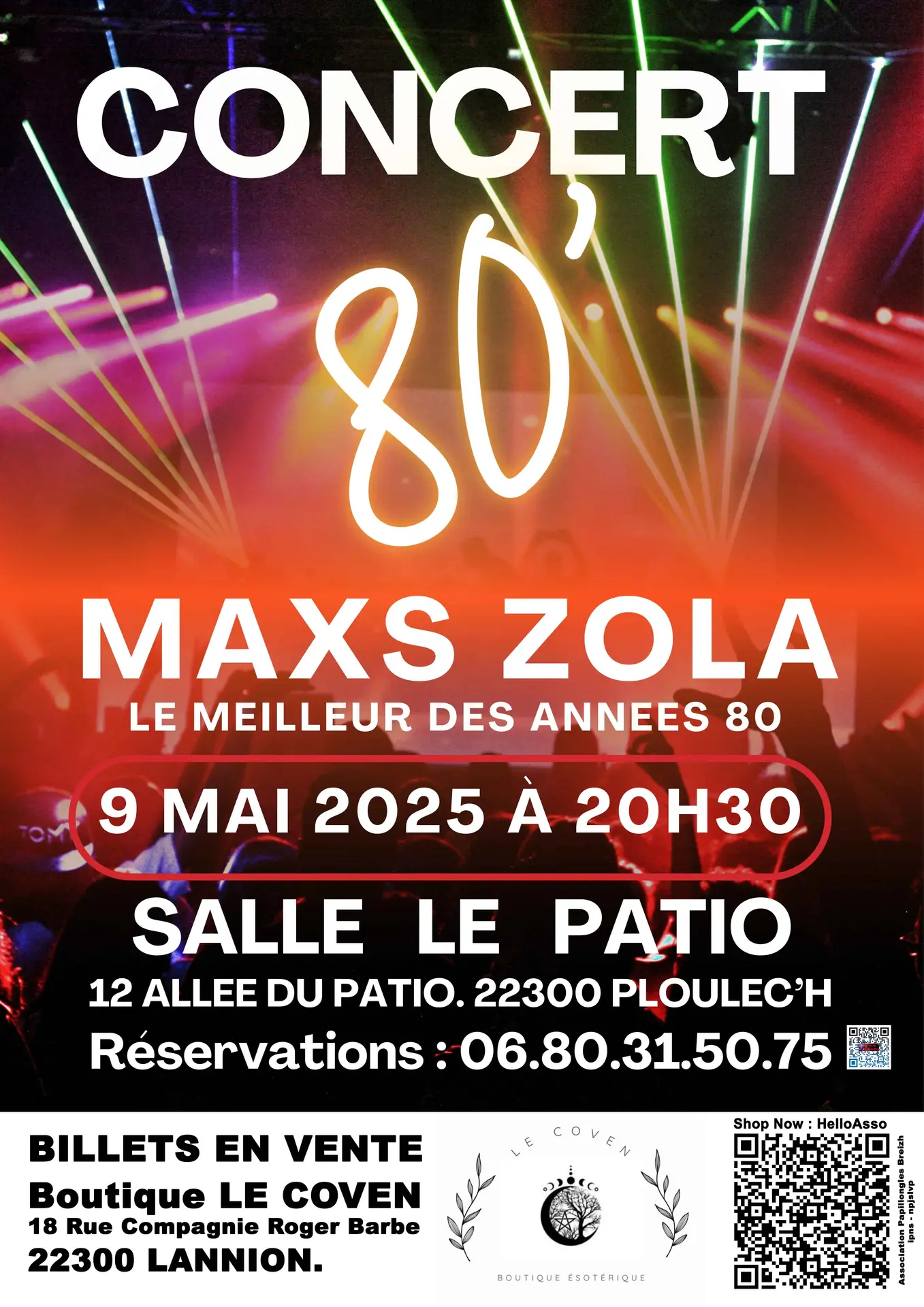 Concert des années 80 avec Maxs Zola