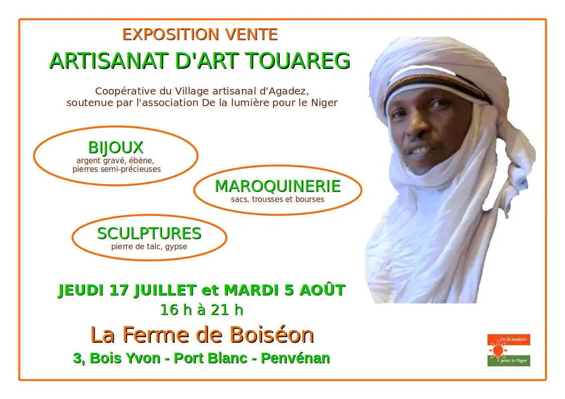 Expo/vente d’artisanat d’art Touareg été 2025