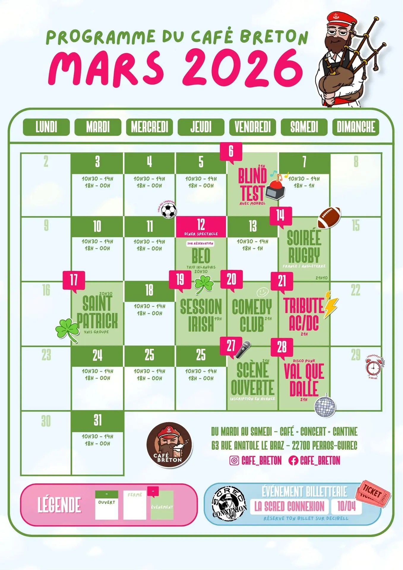 Programme mars 2026
