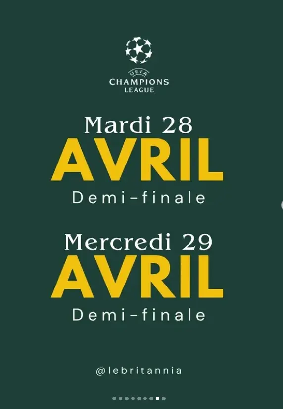 Champions League UEFA demi finale