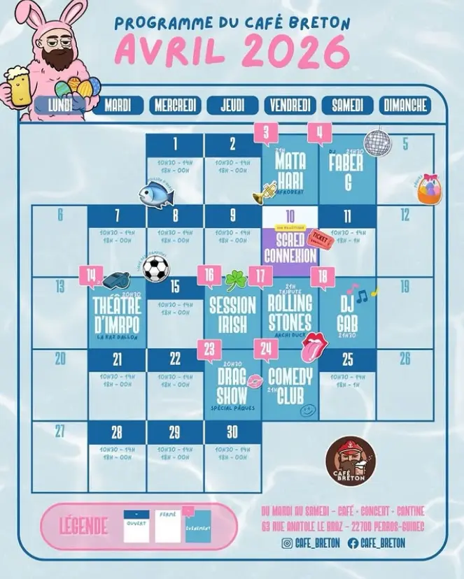 Programme avril 2026