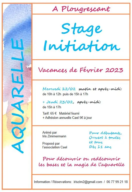 Stage initiation auquarelle