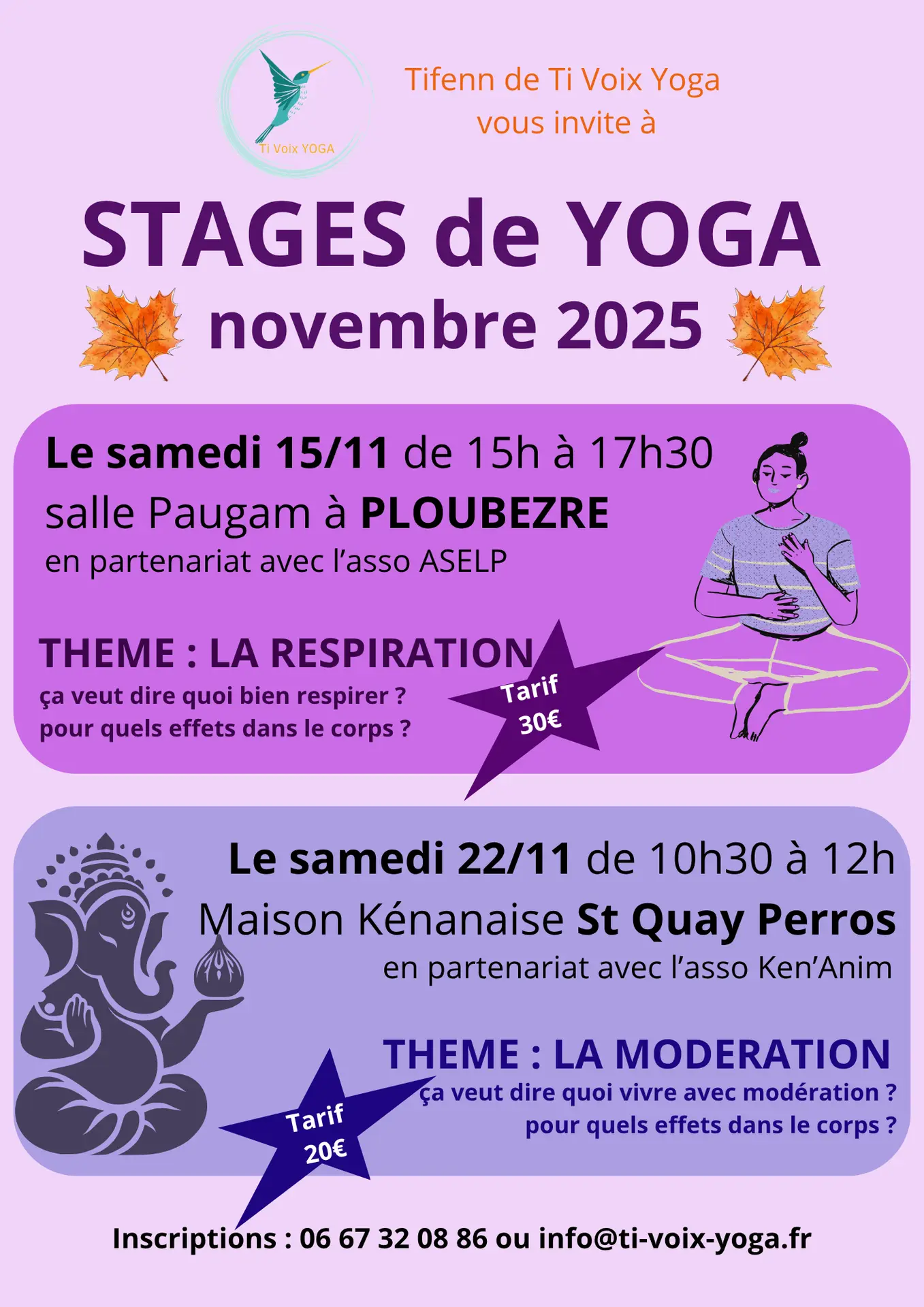 Stages Tifenn nov 25