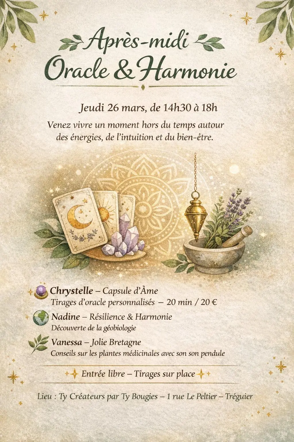 Après midi oracle & harmonie