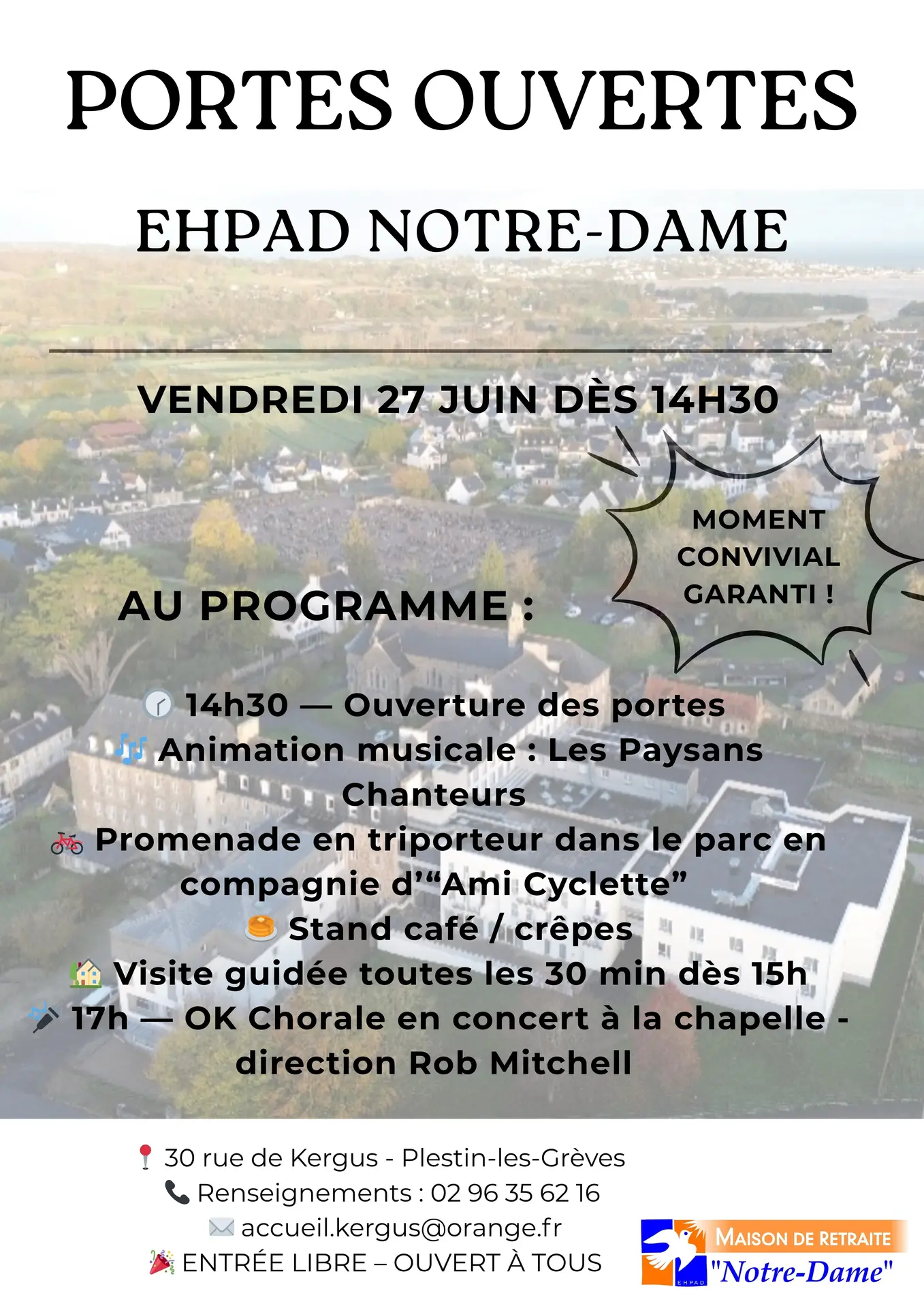 affiche porte ouverte Notre-Dame