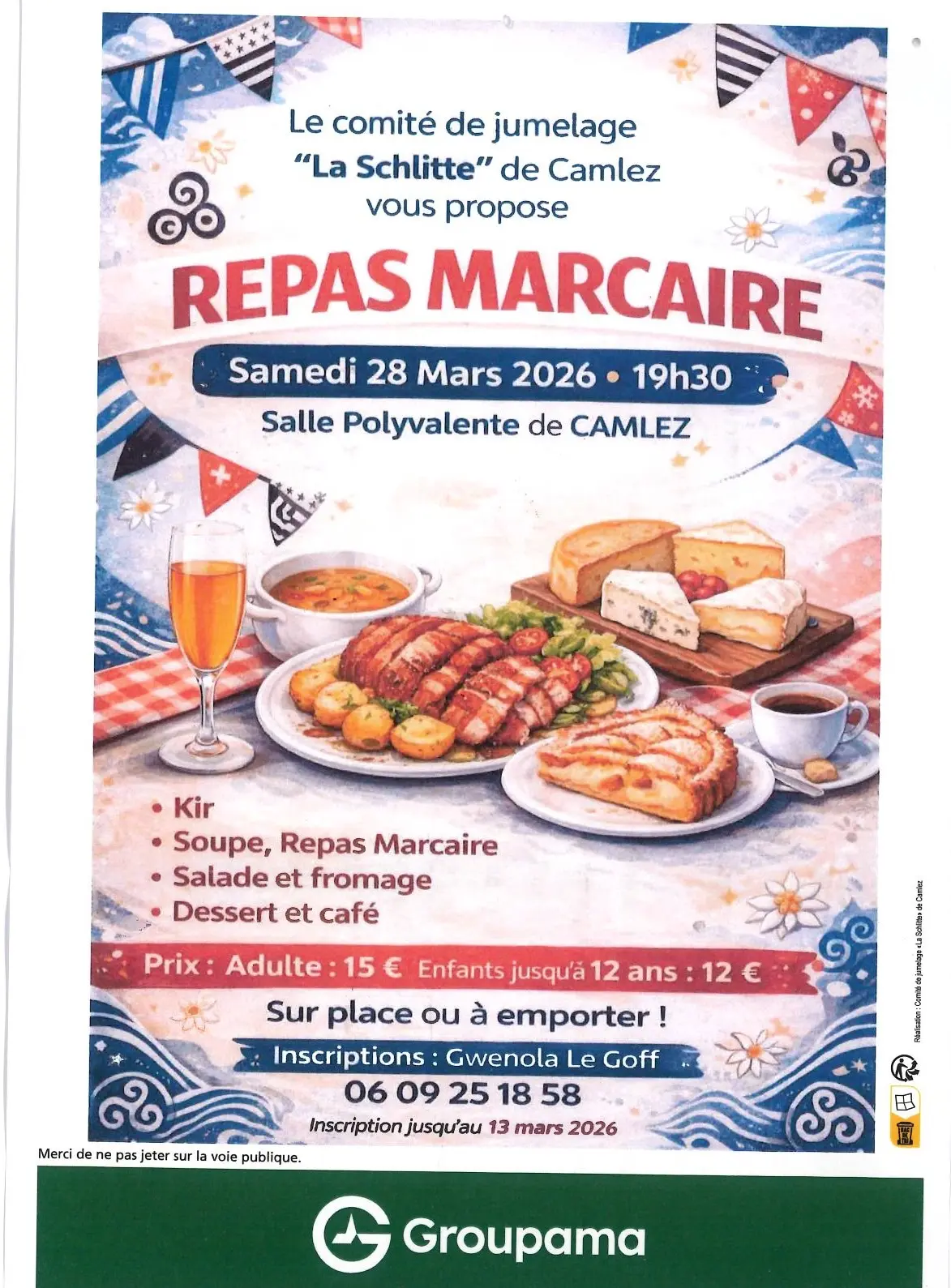 affiche repas marcaire
