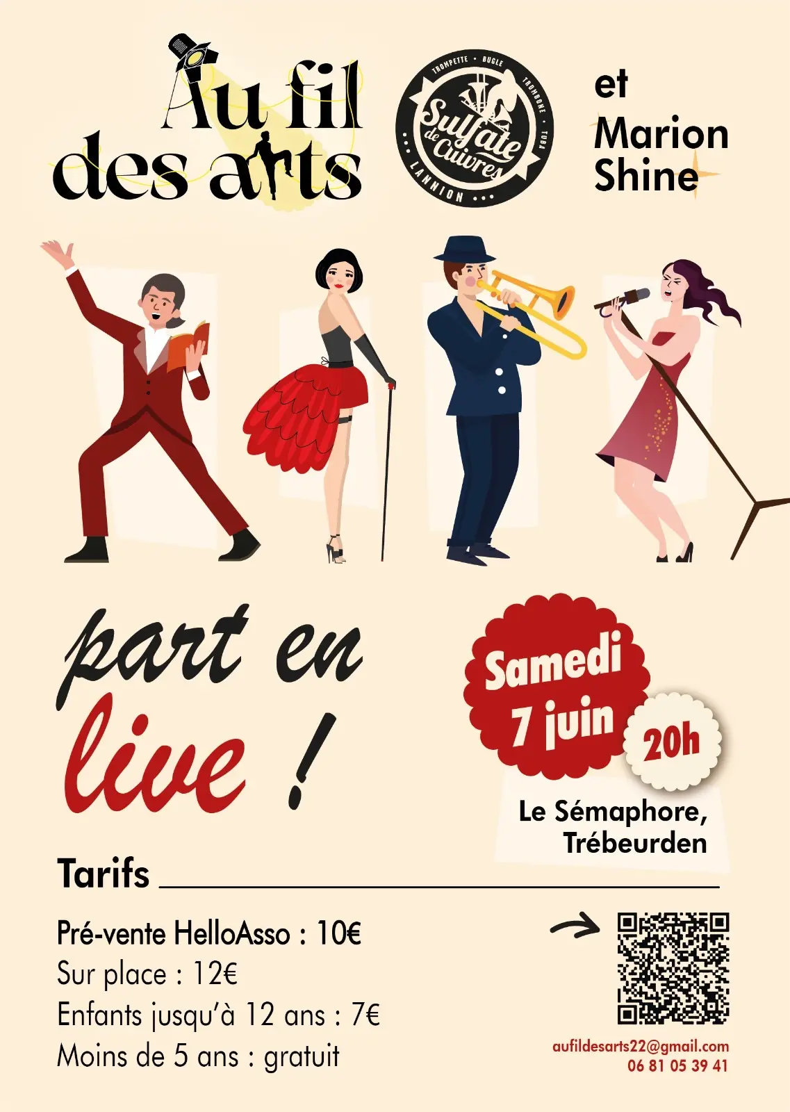 Au fil des Arts part en live avec Sulfate de Cuivres et Marion Shine