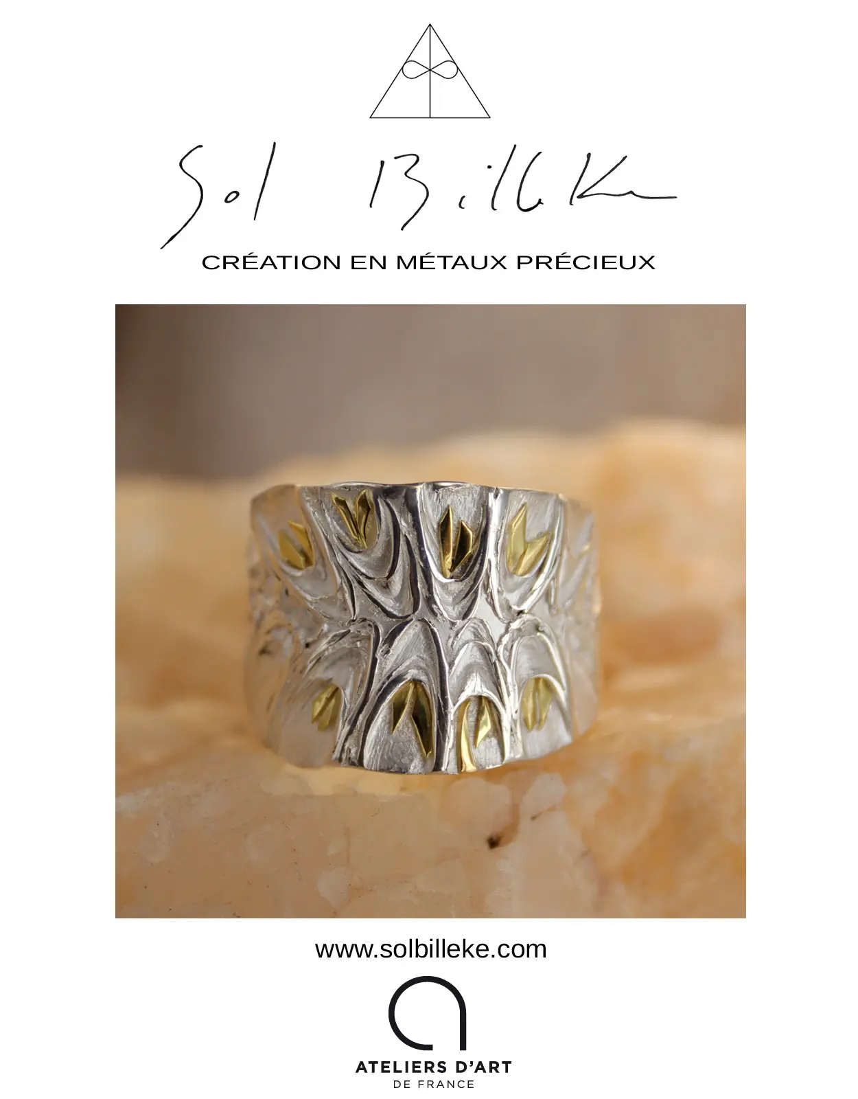 pièce unique en argent  fait avec la technique de la cire perdue