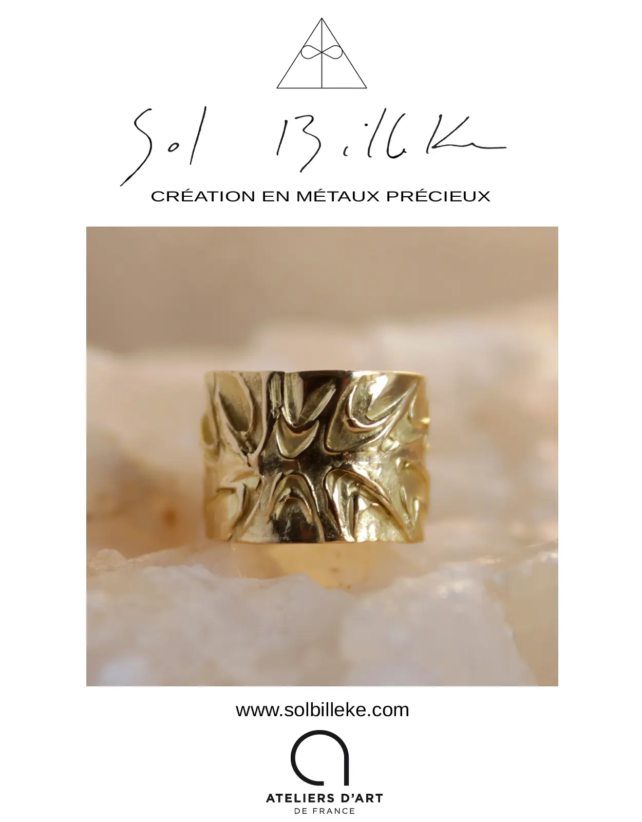 pièce unique en argent  fait avec la technique de la cire perdue