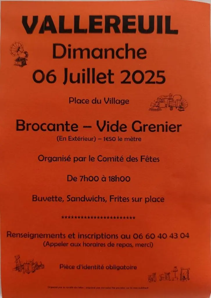 6 juillet vallereuil vide-greniers