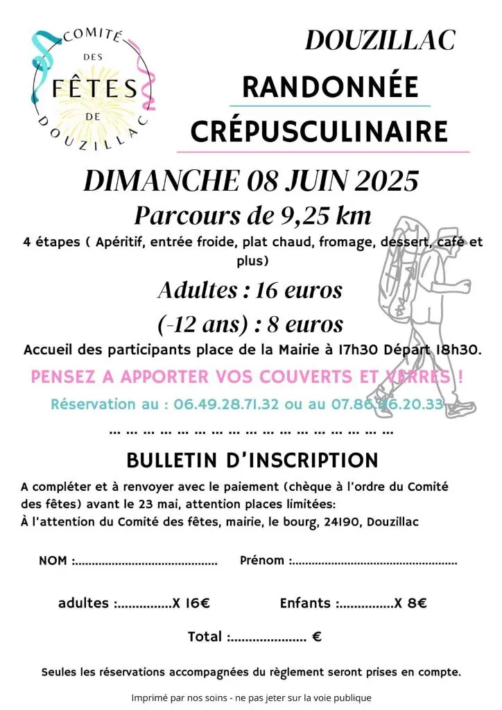 8 juin randonnée gourmande douzillac