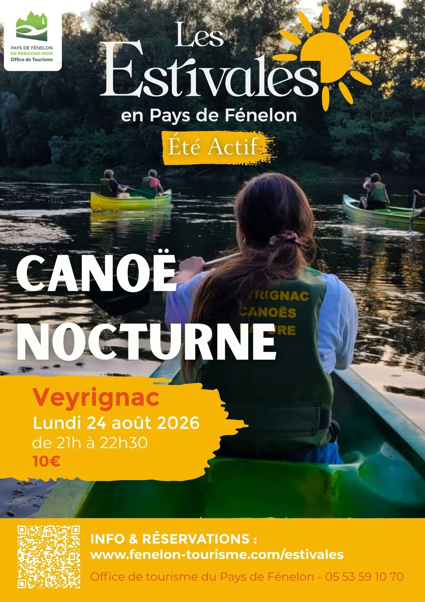 Visuels Estivales 2026 | A4 - 08-24 Canoé Nocturne - Veyrignac