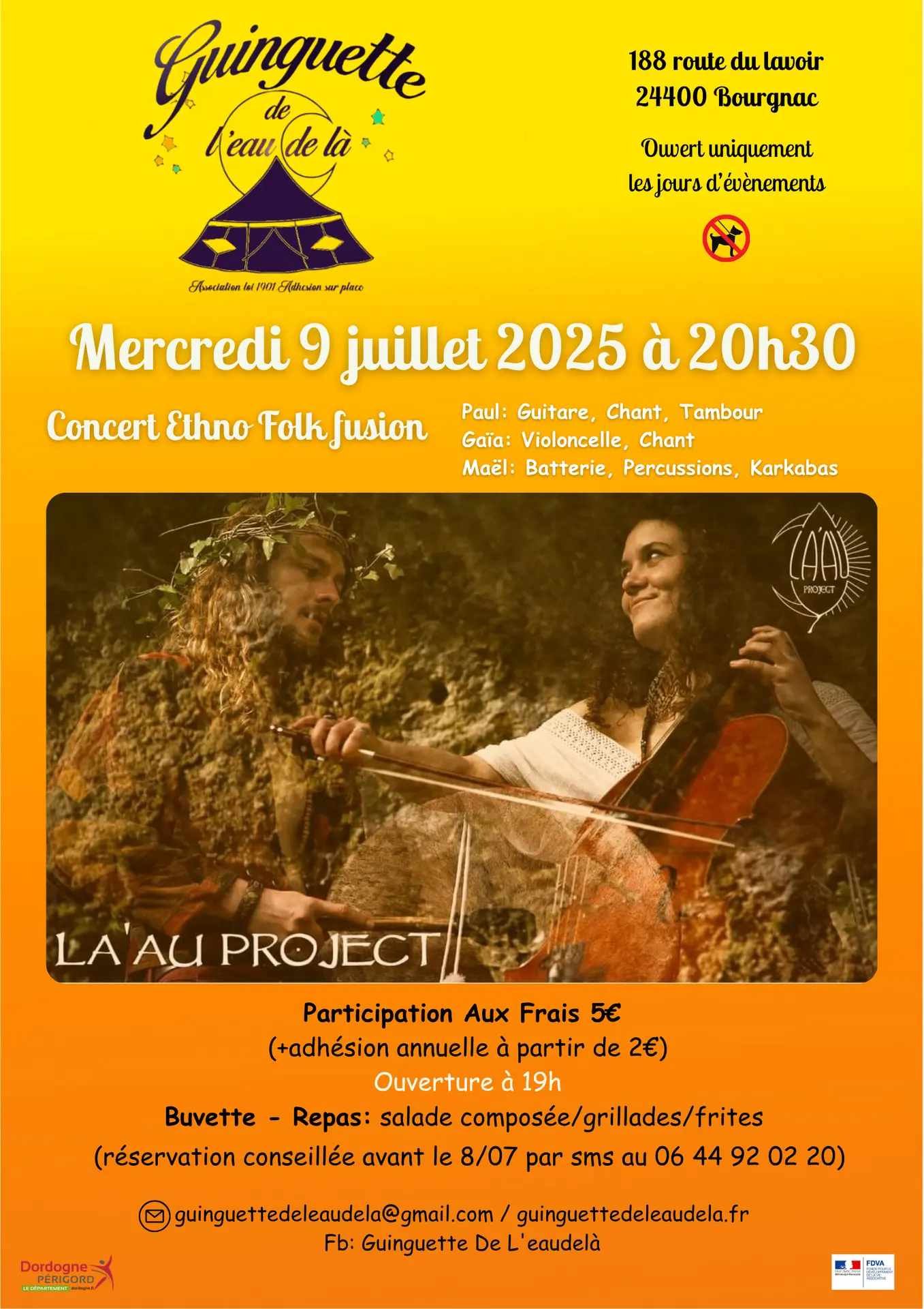 Concert La Guiguette de l'eau de là