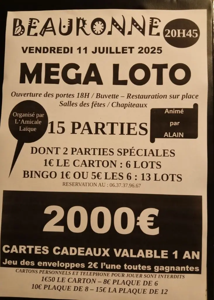 11 juillet loto beauronne