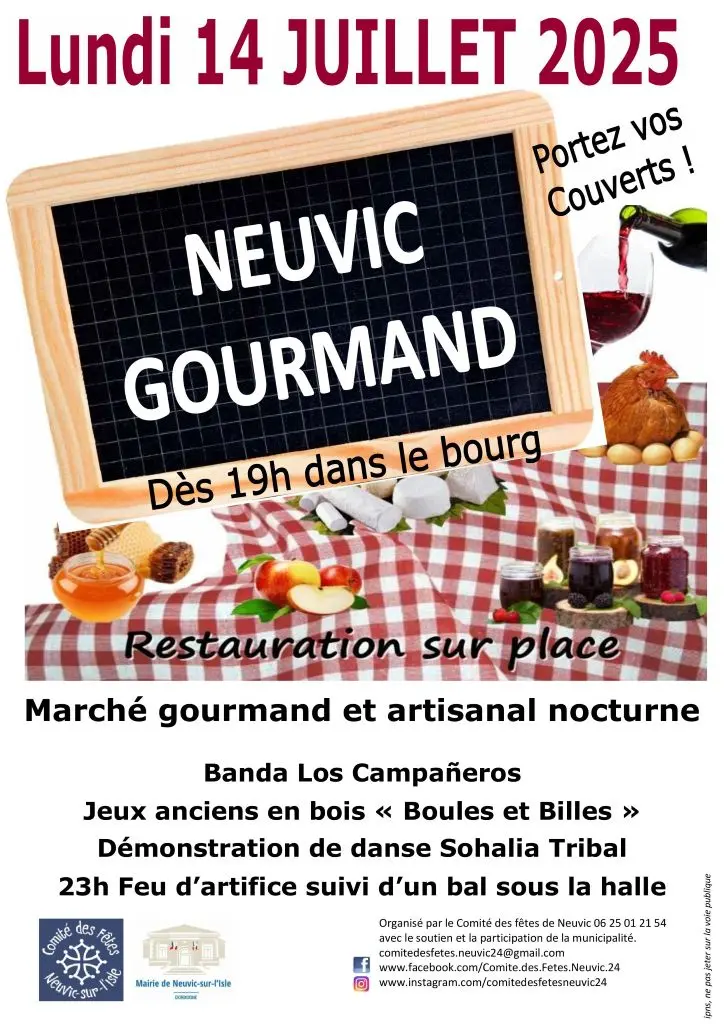 14 juillet affiche neuvic gourmand