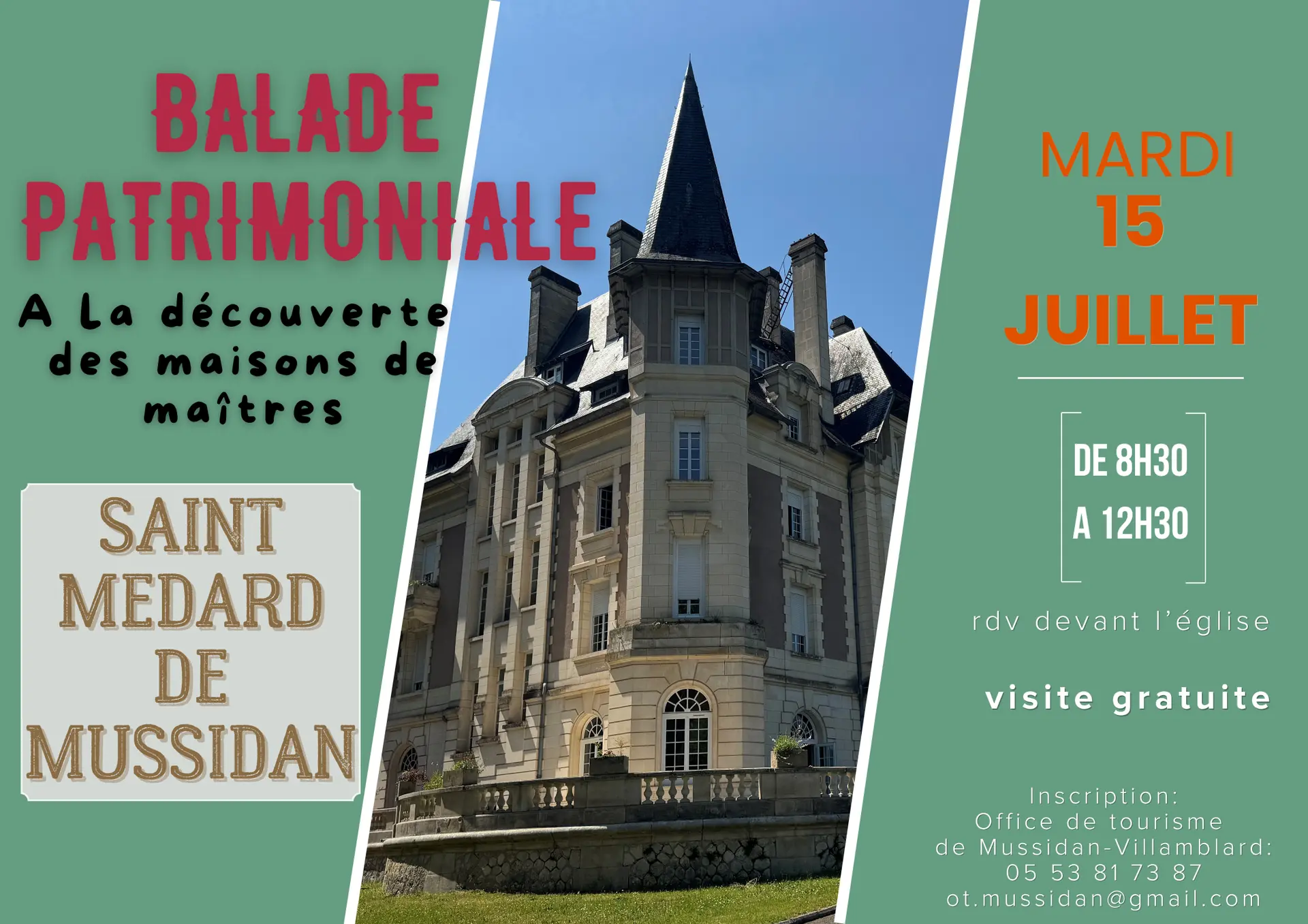 Balade maisons maitre St Médard de Mussidan