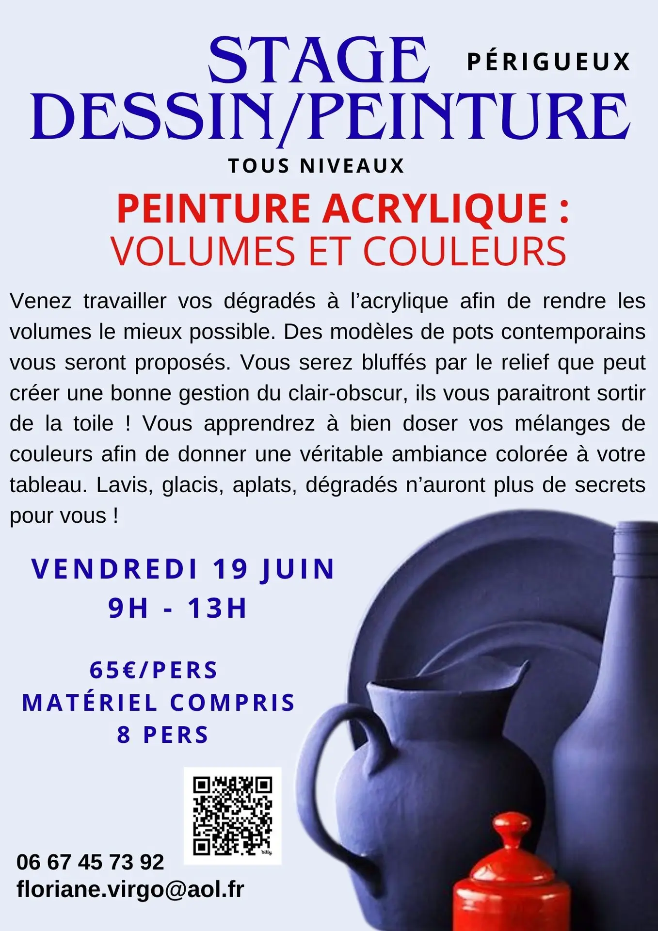 STAGES ET COURS DE DESSIN/PEINTURE - 73