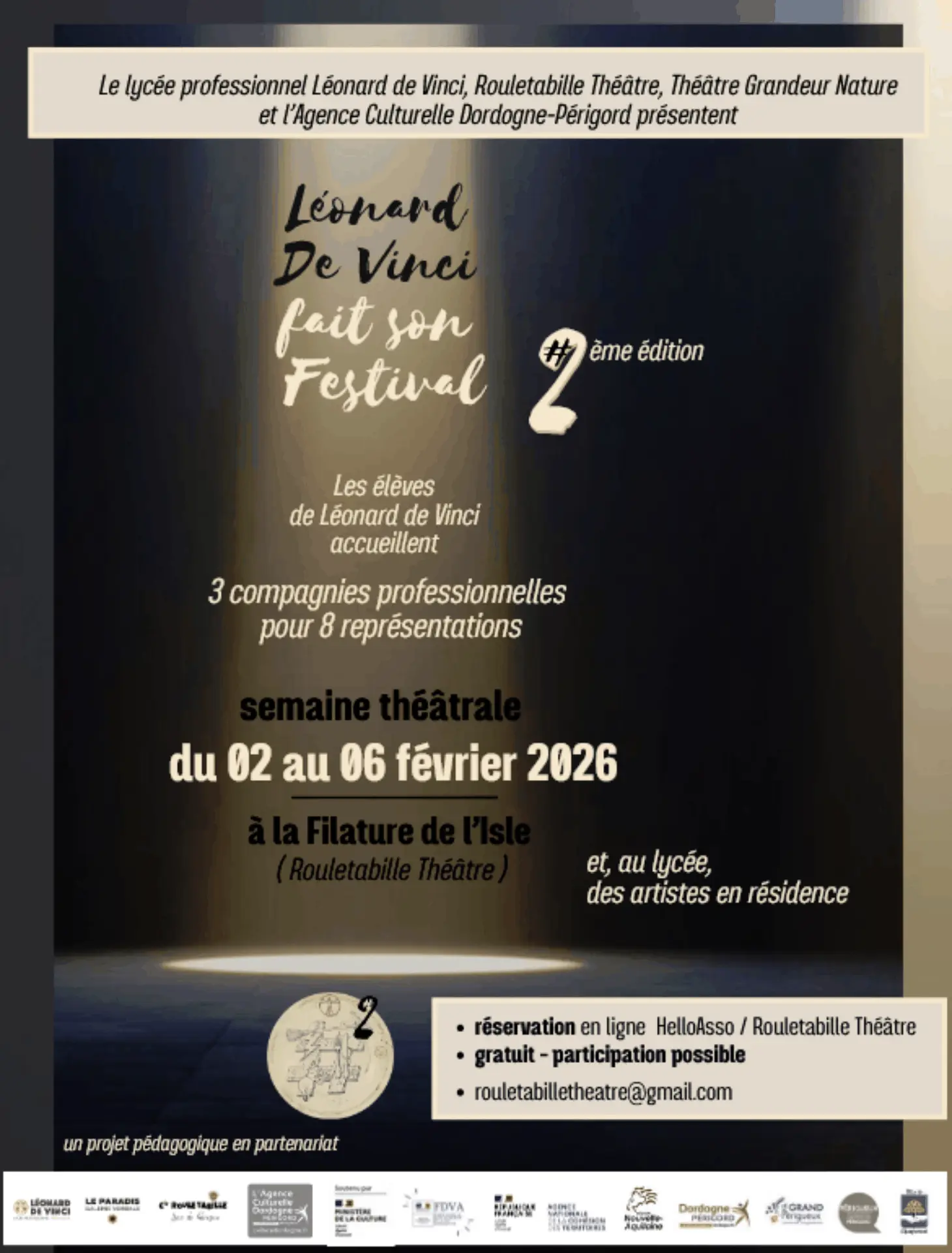 2602 Affiche Léonard de Vinci fait son festival