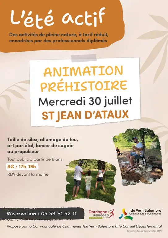 30 juillet_St Jean d'Ataux_Animation Préhistoire