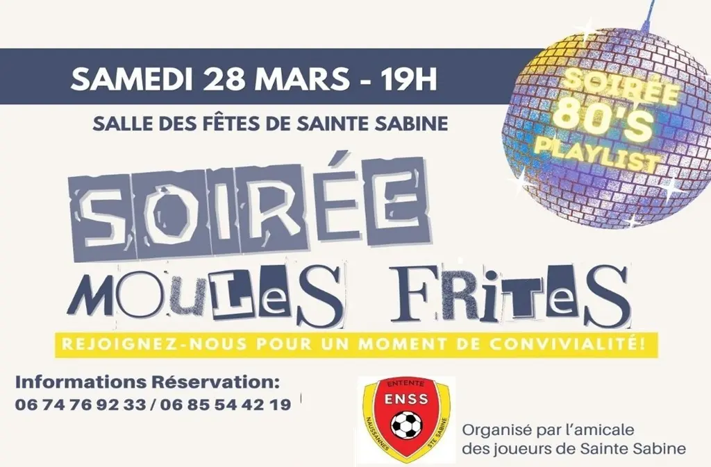 Soirée moules frites Ste Sabine