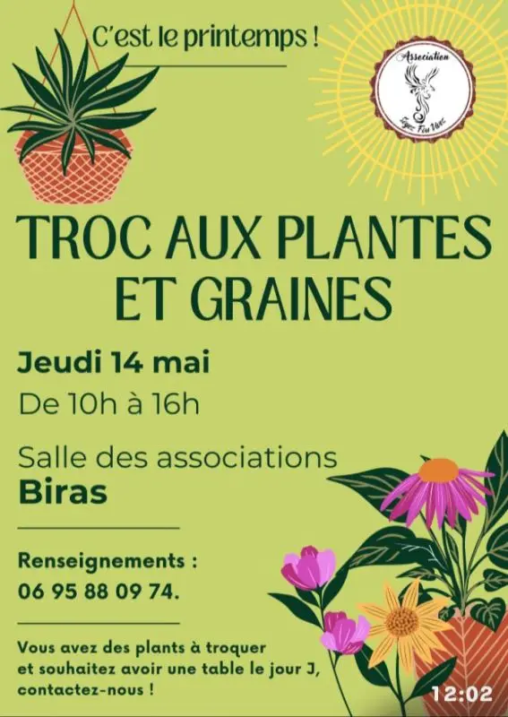 troc aux plantes biras 14 mai 2026