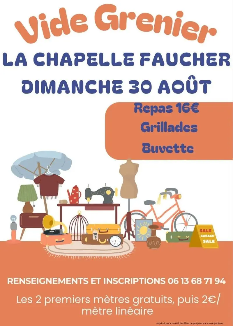 vide-greniers 30 août La Chapelle-Faucher