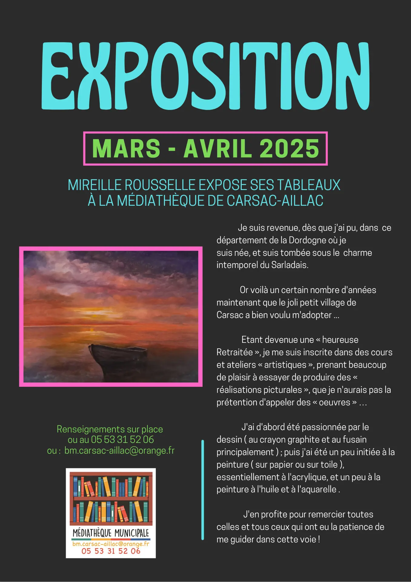 Affiche Exposition Art Moderne Simple Photo Blanc Noir - 1
