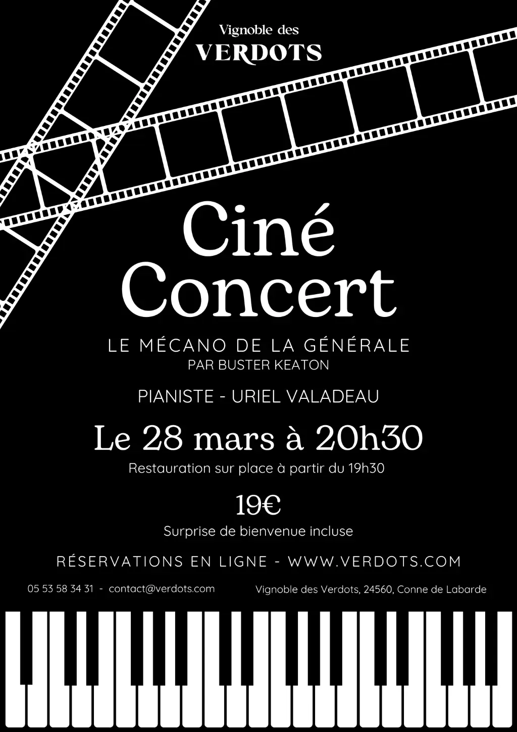 Affiche Ciné Concert 19€