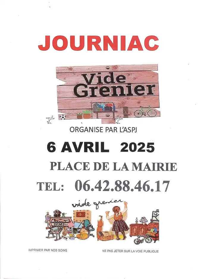 Affiche vide grenier journiac