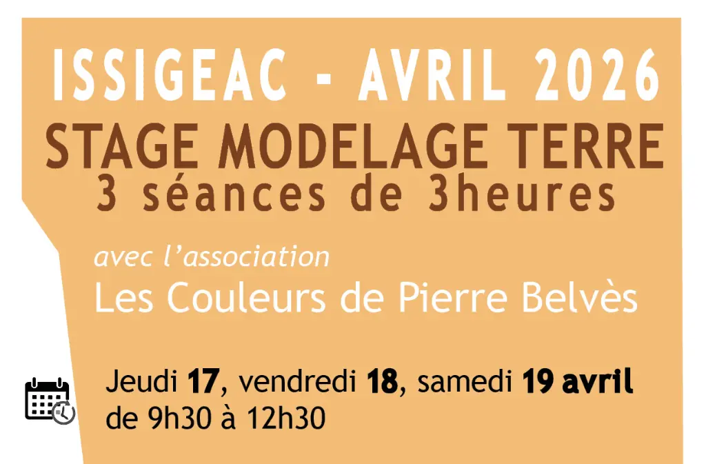 Atelier modelage terre 17 18 19 avril Issigeac (1)