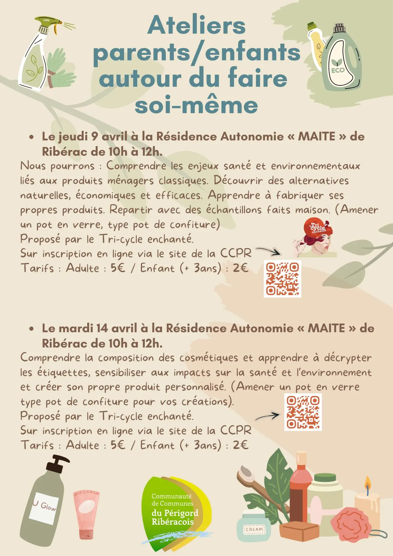 Ateliers 9 et 14 avril