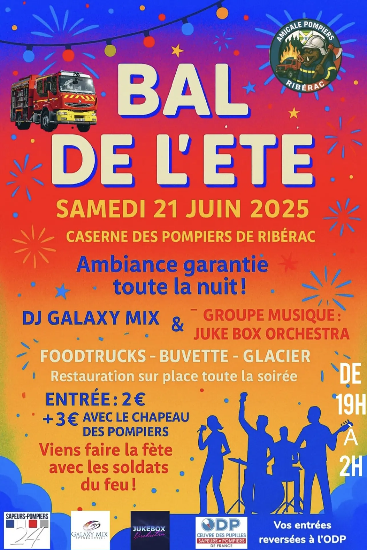 Bal de l'été Pompiers Ribérac 21 juin