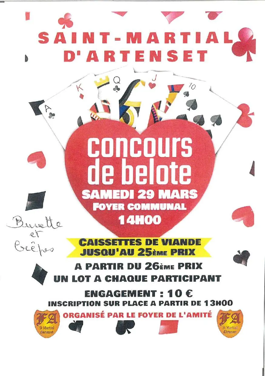 Concours belote St Martial