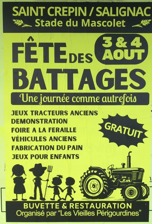 Fête des battages St Crépin 3-4 Aout