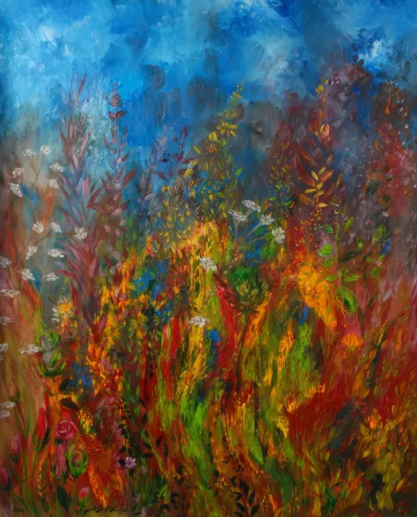 Grand mouvement fleuri 5 (98x125cm)