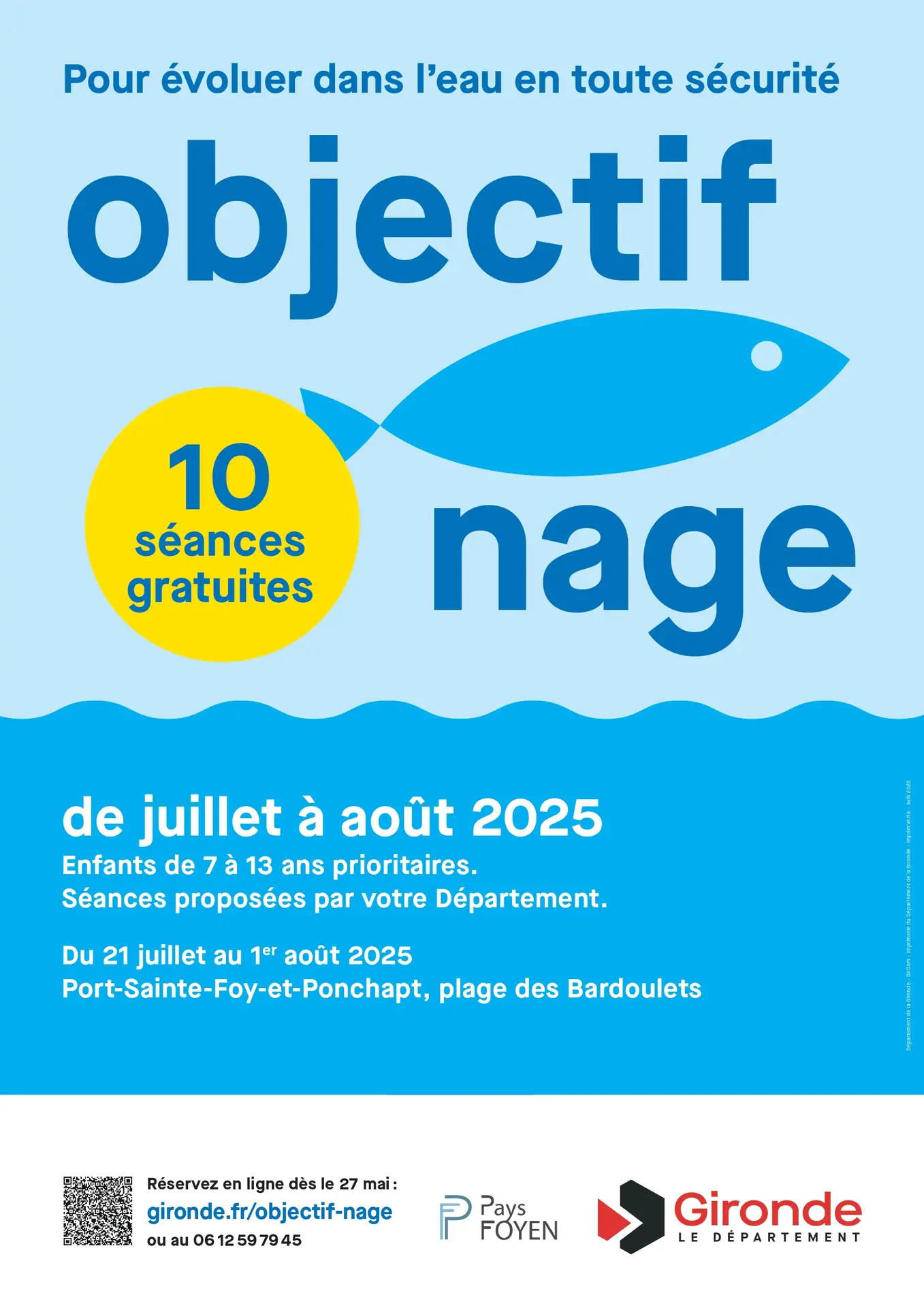 Objectif Nage - Du 21 Juillet au 1er Août